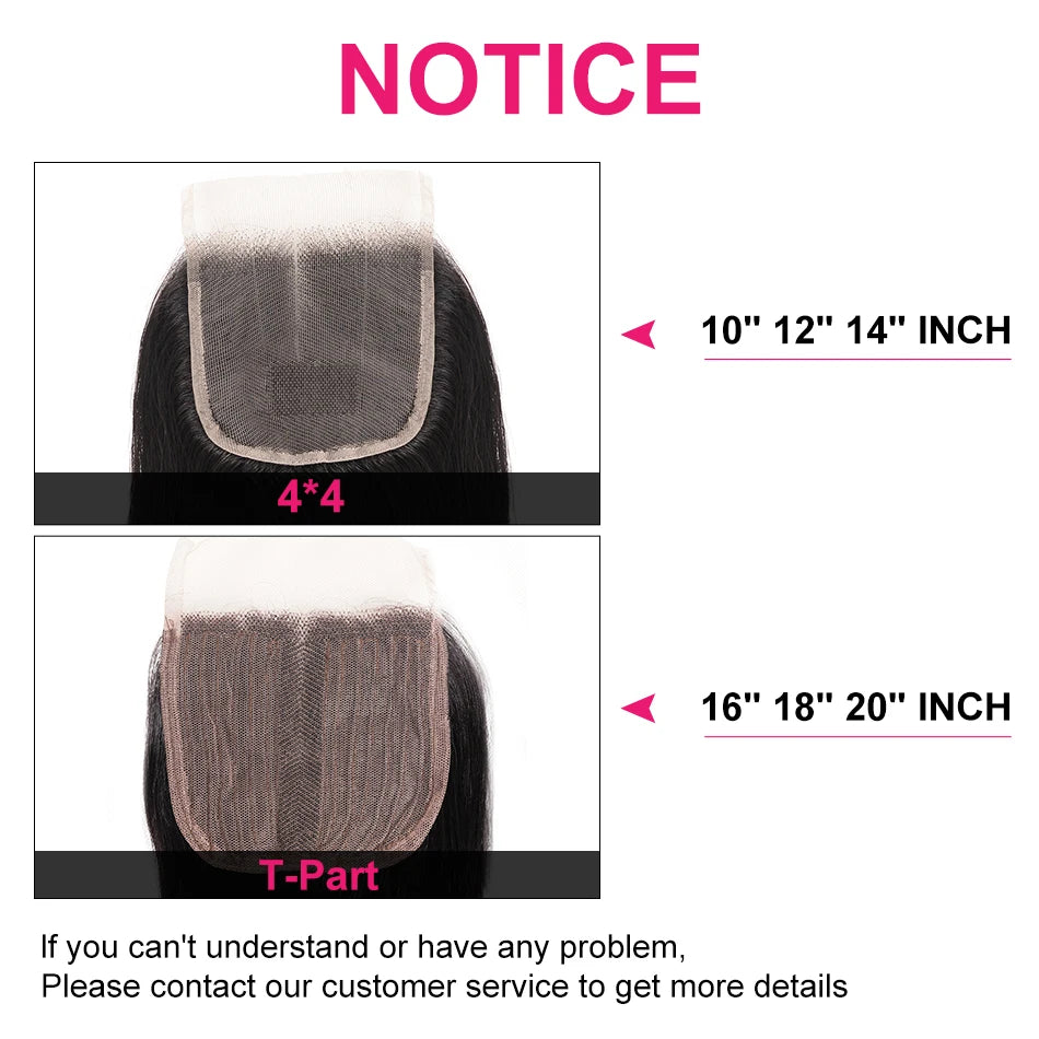 UNice Hair Peruvian Straight Hair Lace Closure Free& Middle Part 4x4 Remy Human Hair Closure  5x5 HD Lace Closure 1PC