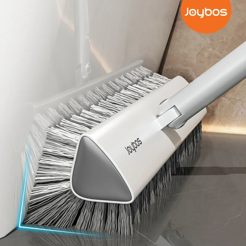 For Plastic Handle Toilet Cleaning Brush V-Shaped Double-Sided Nylon Fabric Brush Head Extension Rod for Home Cleaning