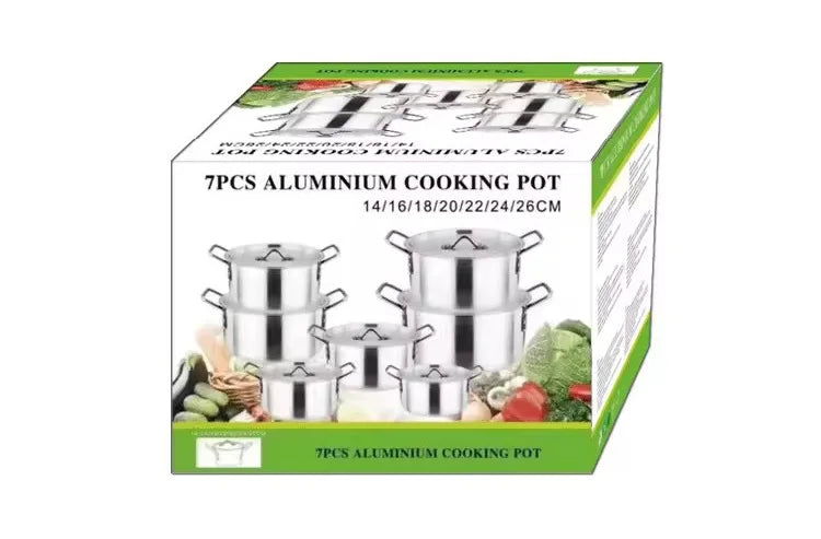 Factory Direct Hot Selling Classic Design Aluminium Soup Pots Ready to Ship Cookware Set for Home Kitchen Wholesale