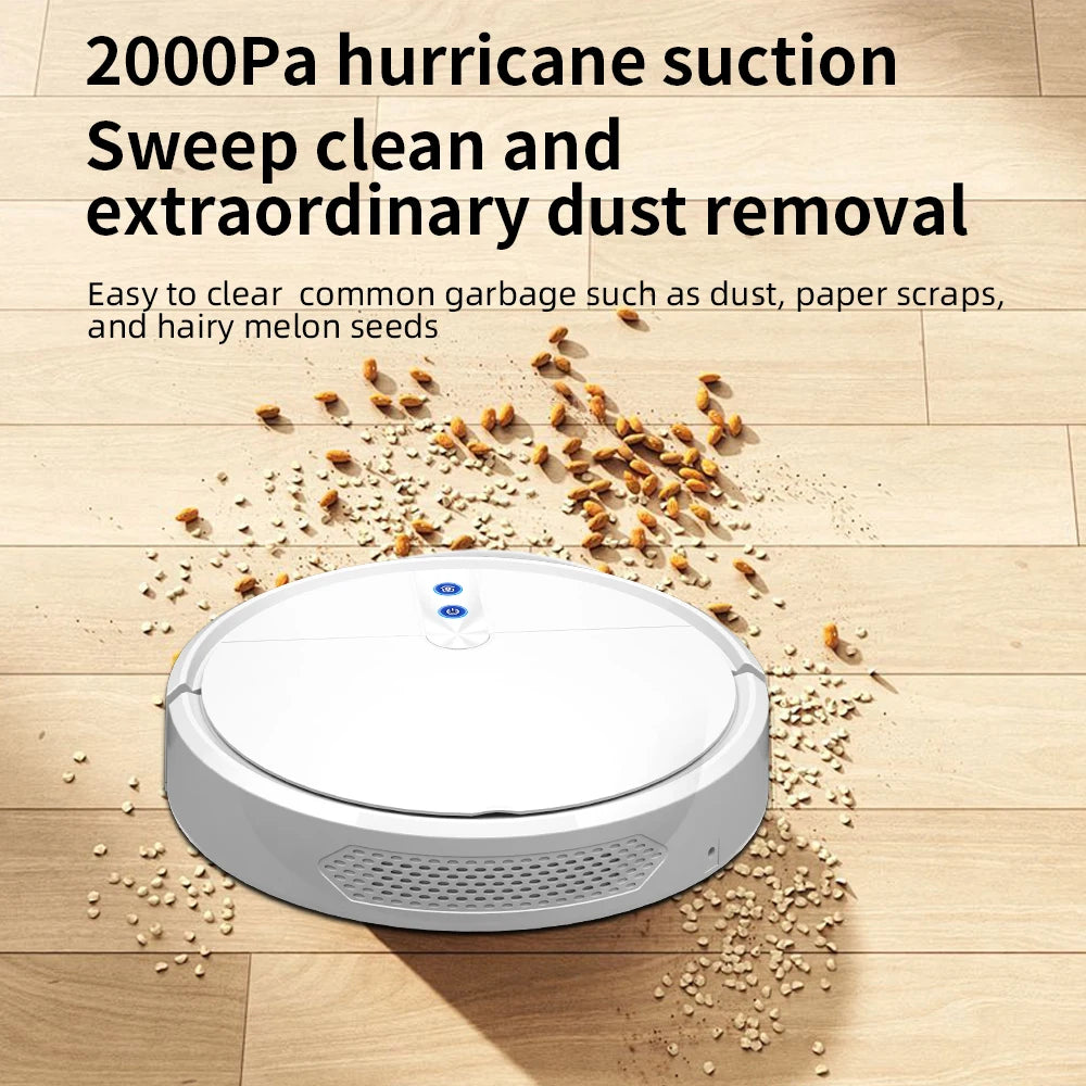 D3-001 3-in-1 Robot Vacuum Cleaner Self-Charging & Easy-to-Use for Hard Floors & Pet Hair 100 Min Runtime HEPA Filter for Hotels