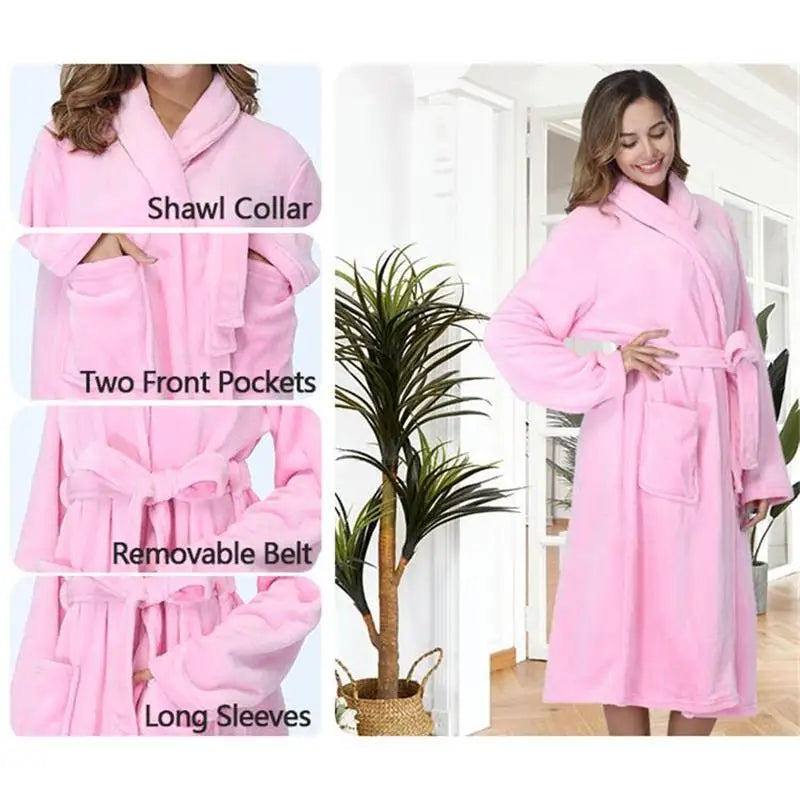 Luxury Hotel Adult Unisex Soft Bath Robe Pyjama Bathroom Spa Robe Elegante Cheap Sleepwear Women
