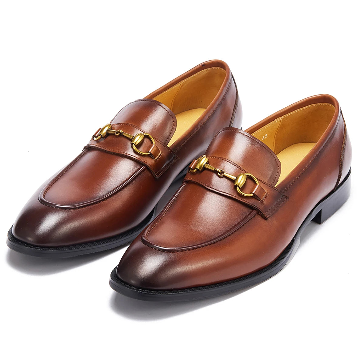 Fashion Design Comfortable Wearing-Resist Leather Flats Best Selling Products Full Cowhide Loafer Shoes for Men Free Custom Logo