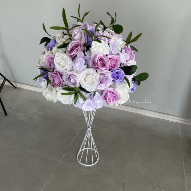Luxury Wedding Table Candelabra Flower Centerpieces Artificial Flower Arrangement Ball for Display Drops