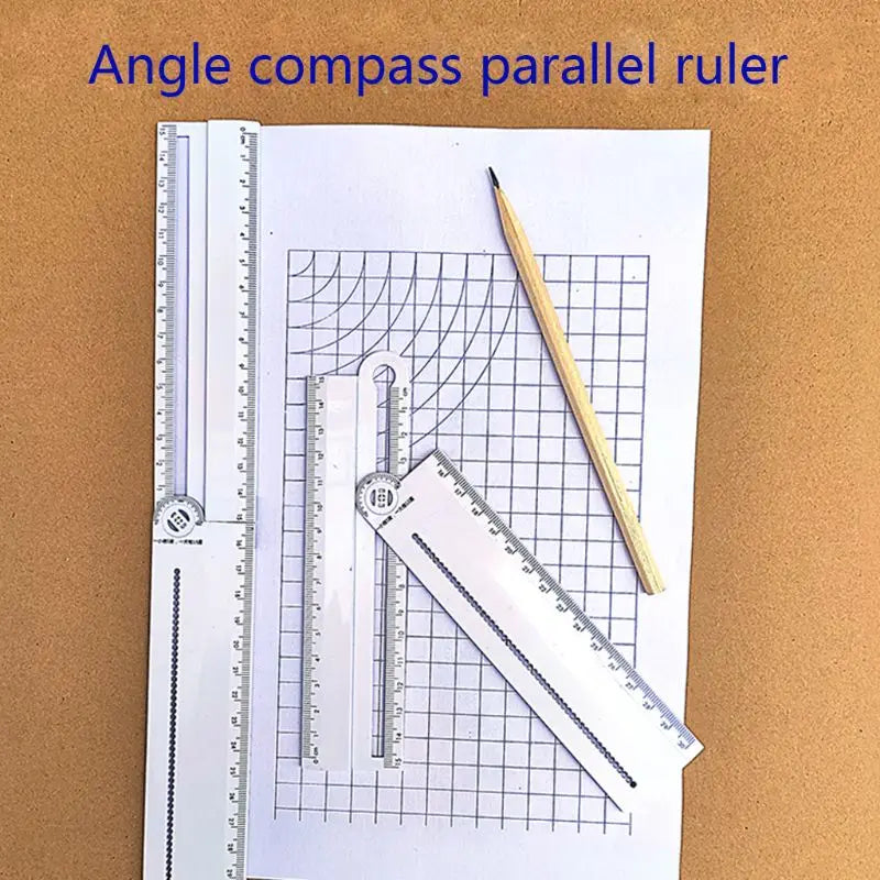 1pcs Simple Style 30cm Transparent Rectangle Ruler Protractor Student Stationery Drawing Tool Supplies 1XCE