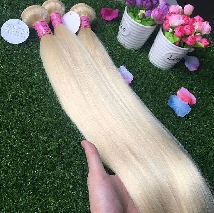 Premium 613 Blonde Virgin Hair Bundles - 100% Raw Vietnamese Human Hair Weave