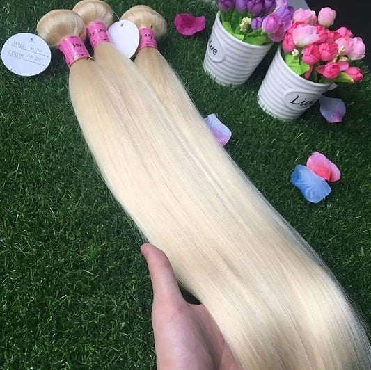 Premium 613 Blonde Virgin Hair Bundles - 100% Raw Vietnamese Human Hair Weave