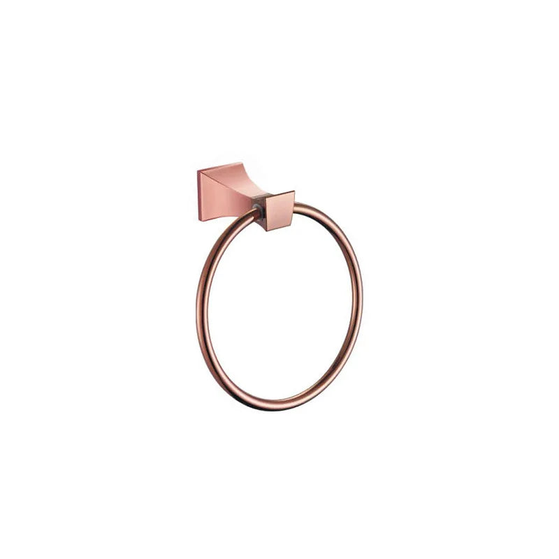 Rose Gold Bathroom Towel Rack Set Wall Mount Bathroom Accessory Set