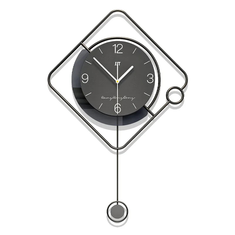 Creative Home Decorative Nordic Metal 3d Modern Minimalist Wall Clock for Living Room Office Shop