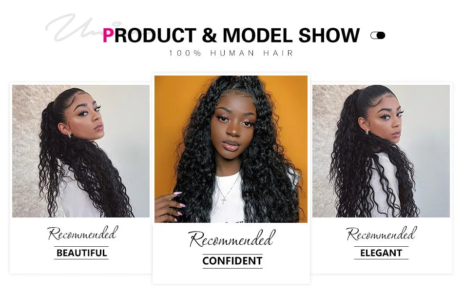 Unice Hair 1/3/4 Bundles Water Wave Peruvian Hair Weave Bundles Wavy Hair Extension 100% Remy Human Hair Water Wave