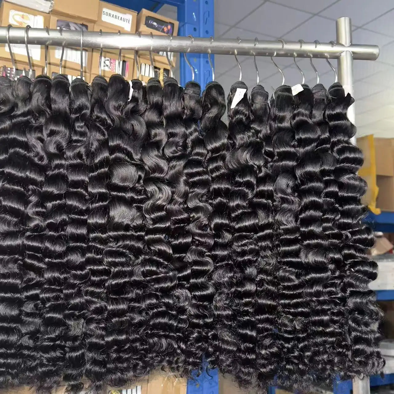 Wholesale Burmese Raw Kinky Curly Hair Weave Bundles Unprocessed Raw Hair Loose Deep Water Wave Human Hair Bundles