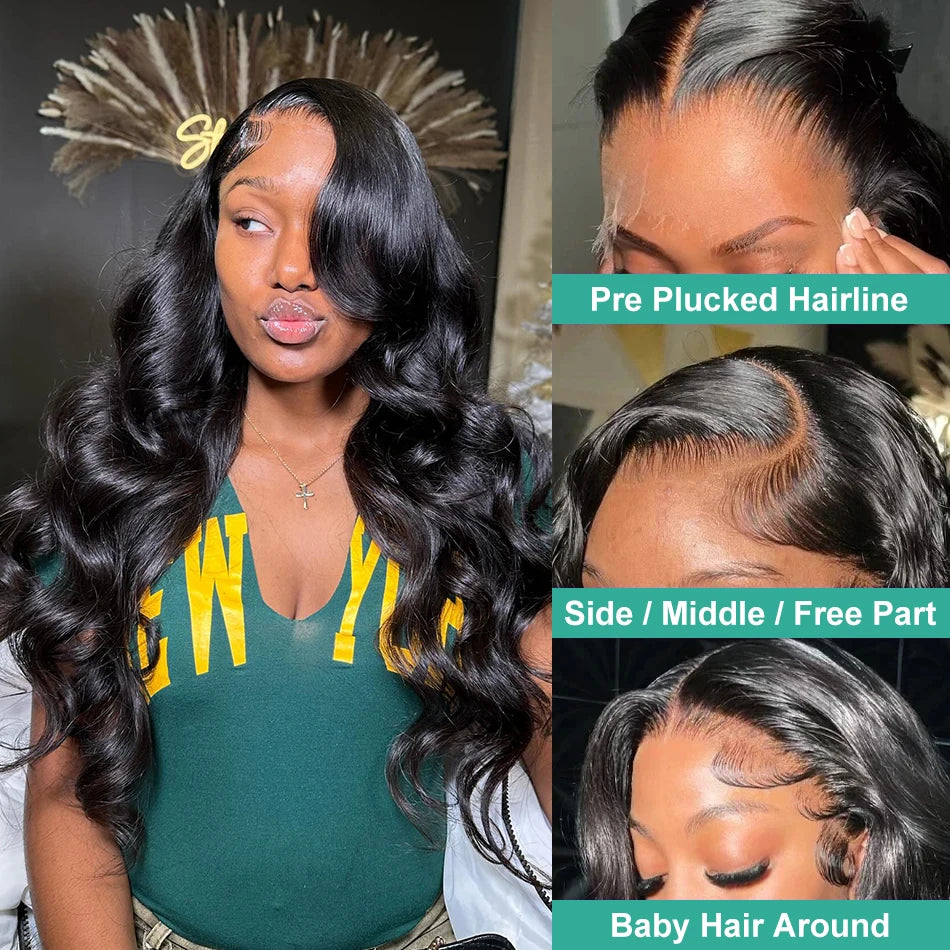 Wholesale Brazilian 13x4 HD Human Hair Transparent Lace Front Human Wig Body Wave Curly HD Lace Frontal Wigs for Black Women