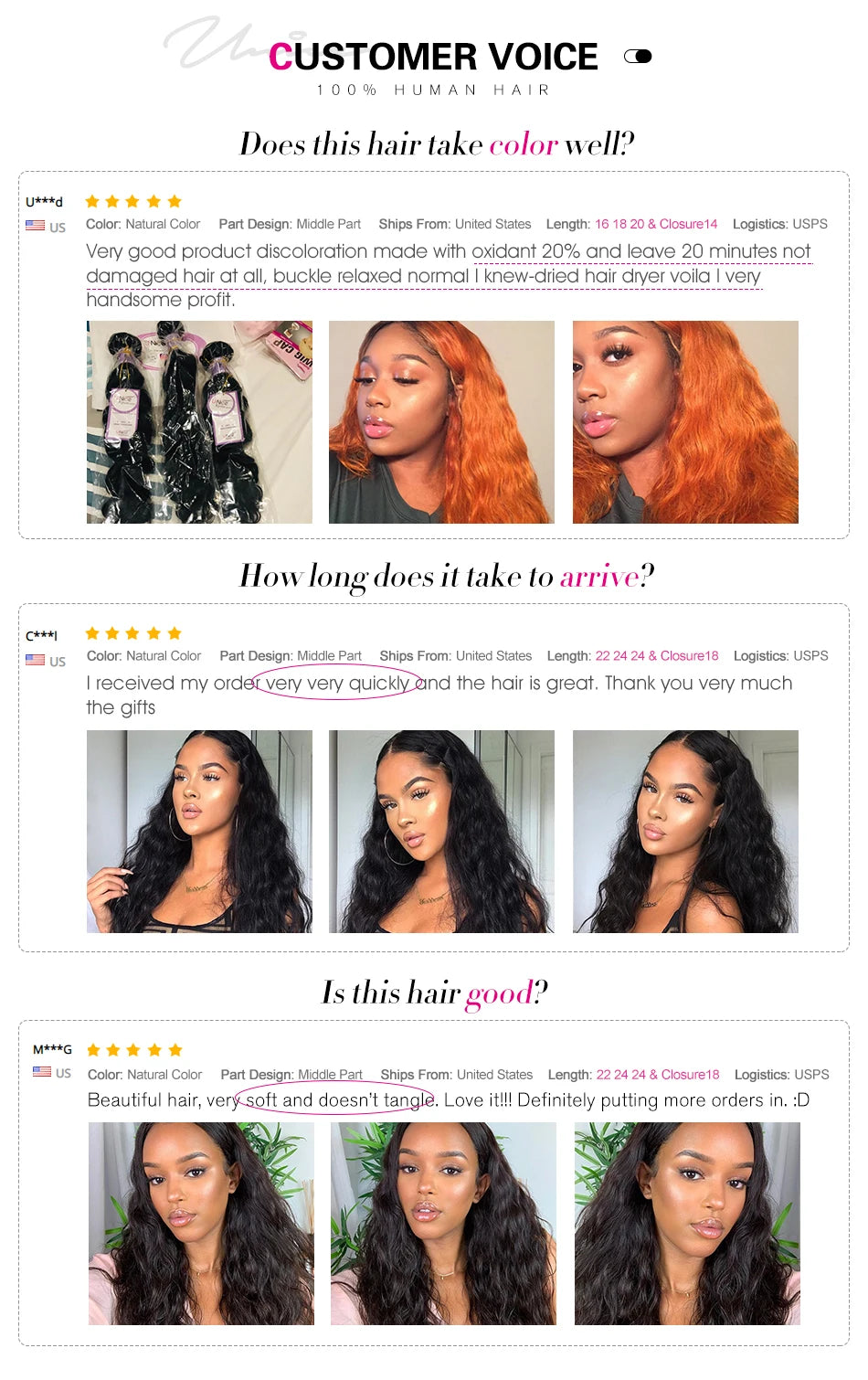 UNice Hair 26 Inch Unprocessed 10A Brazilian Remy Hair Natural wave 3 Bundles 100% Human Hair Bundles 1/3/4 Pieces Remy Hair