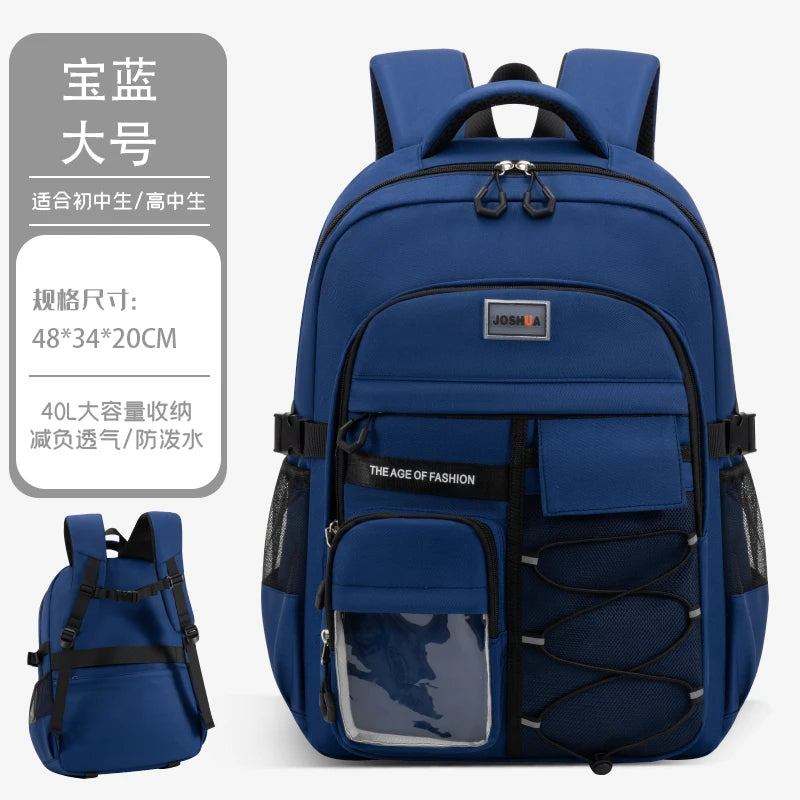 18 Inches Big Capacity School Bags Mochilas Escolares Teen Backpack for Boys Girls High School Students Backpack to School