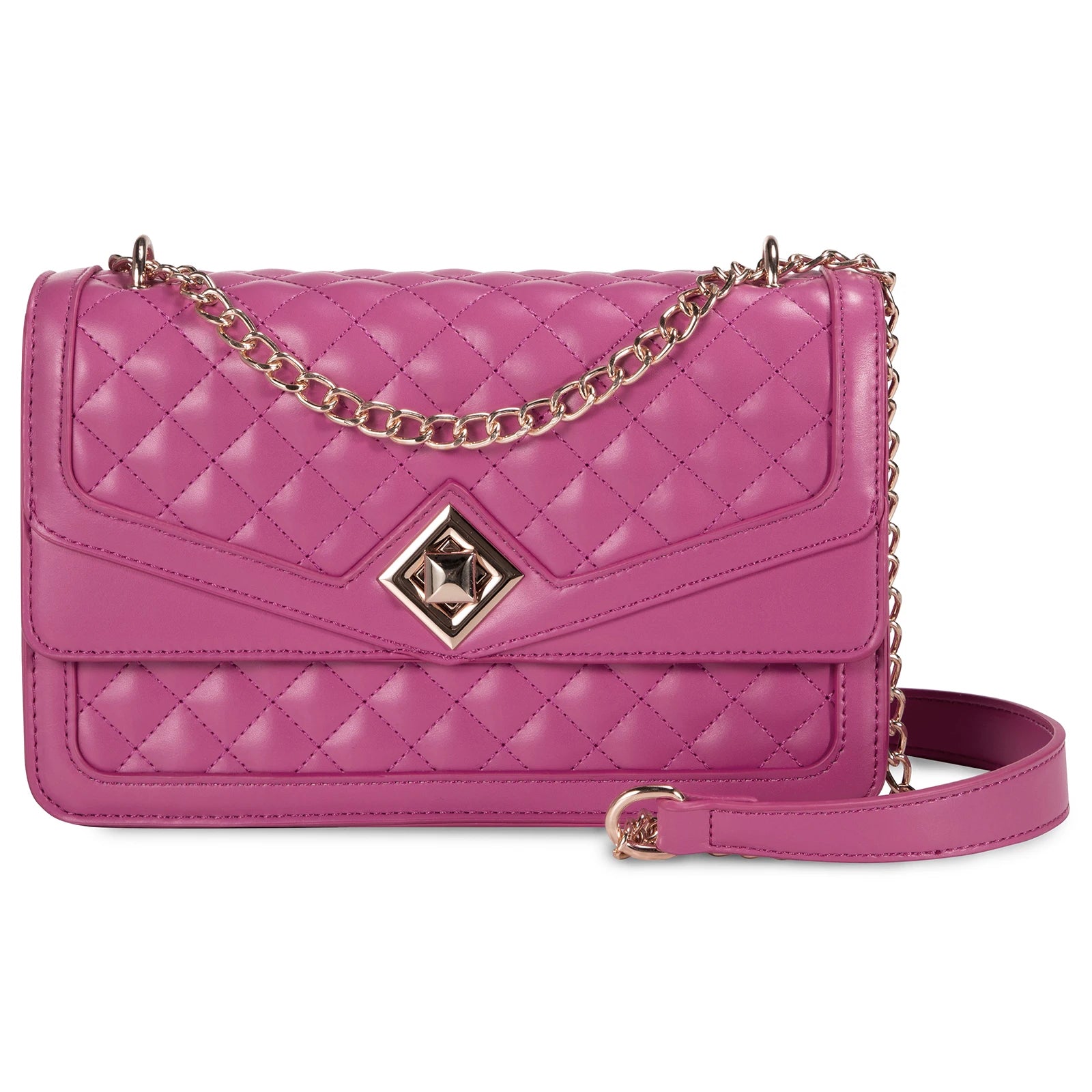 LOVEVOOK 2023 Leather Quilted Sling Shoulder Bag With Chain Trendy Clutch Ladies Evening Purse Luxury Crossbody Bags for Women