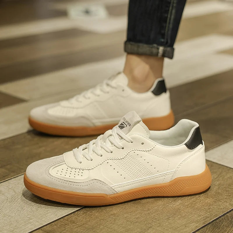 New Styles Wholesale White Verified Men Classic Shoes Suppliers Factory Manufacturer Rubber Anti-slip Man Sneaker Real Leather