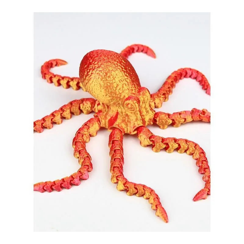 Wholesale 3D Printed Octopus Squid Animal Models with Movable Joints Customizable OEM Children's Toys Made of Plastic