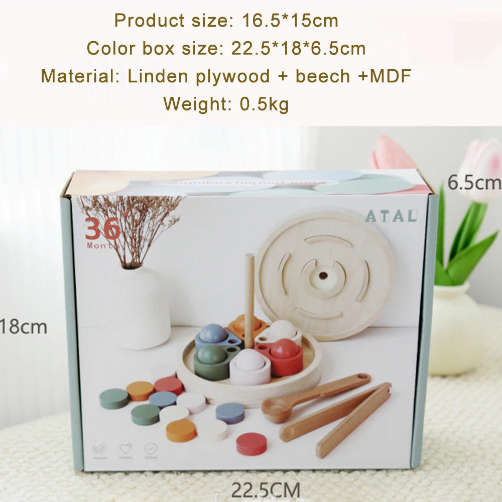 Montessori Toys Educational Wooden Kids Toys Math Teaching Aids Color Classification Math Toys Best Gifts for Children