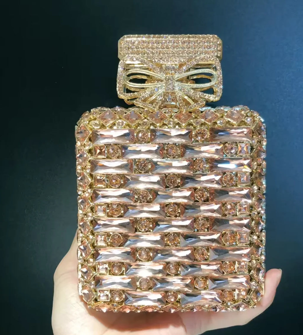 Factory Luxury Clutches Evening Bags Pink Heart Rhinestone Bag Heart Shape Purse Crystal Handbag Party Bags Women