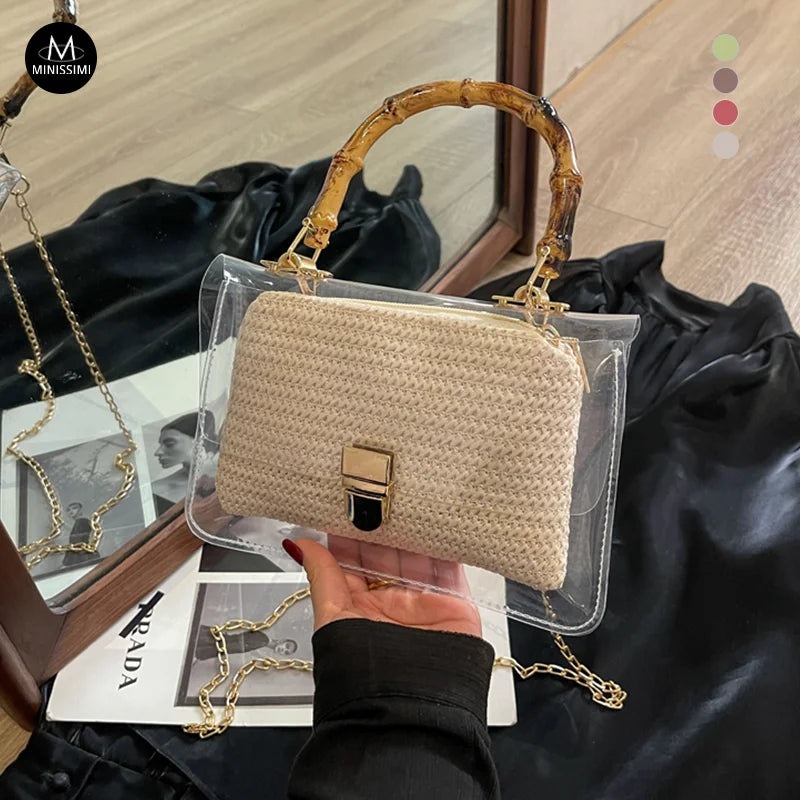 New Trendy Bolsos De Mujer Pvc Small Shoulder Bag Hand Bags Women's Purses for Ladies