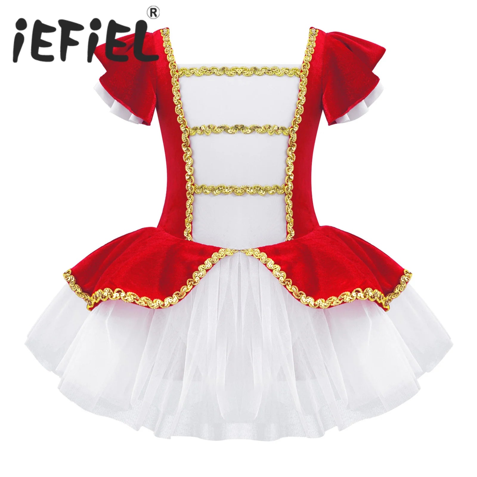 Kids Girls Children Dancer Ballet Dance Dress Gymnastic Leotard Tutu Princess Dress for Stage Performance Clothes Christmas Gift
