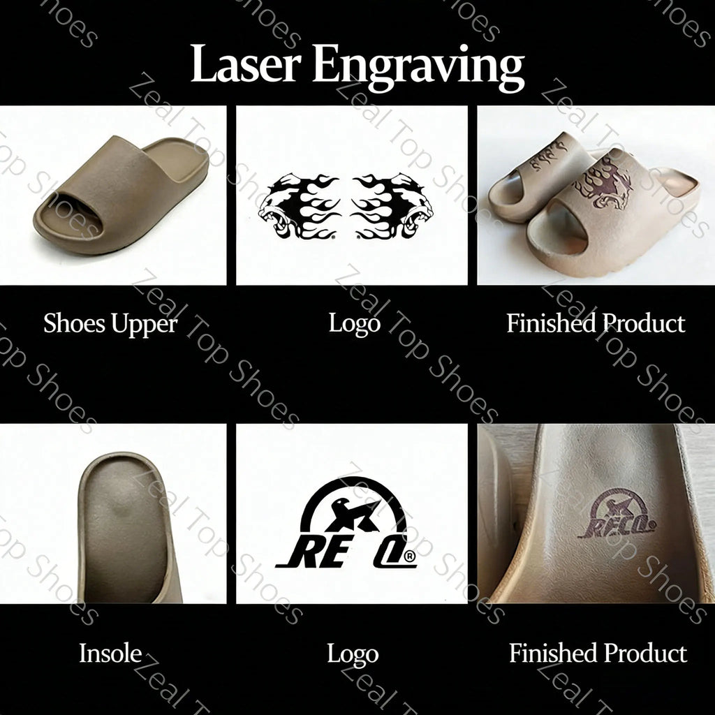 Custom Logo Soft EVA Foam Thick Sole Lightweight Anti-Slip Breathable Open-Toe Arch Support Waterproof Slippers Slides for Men
