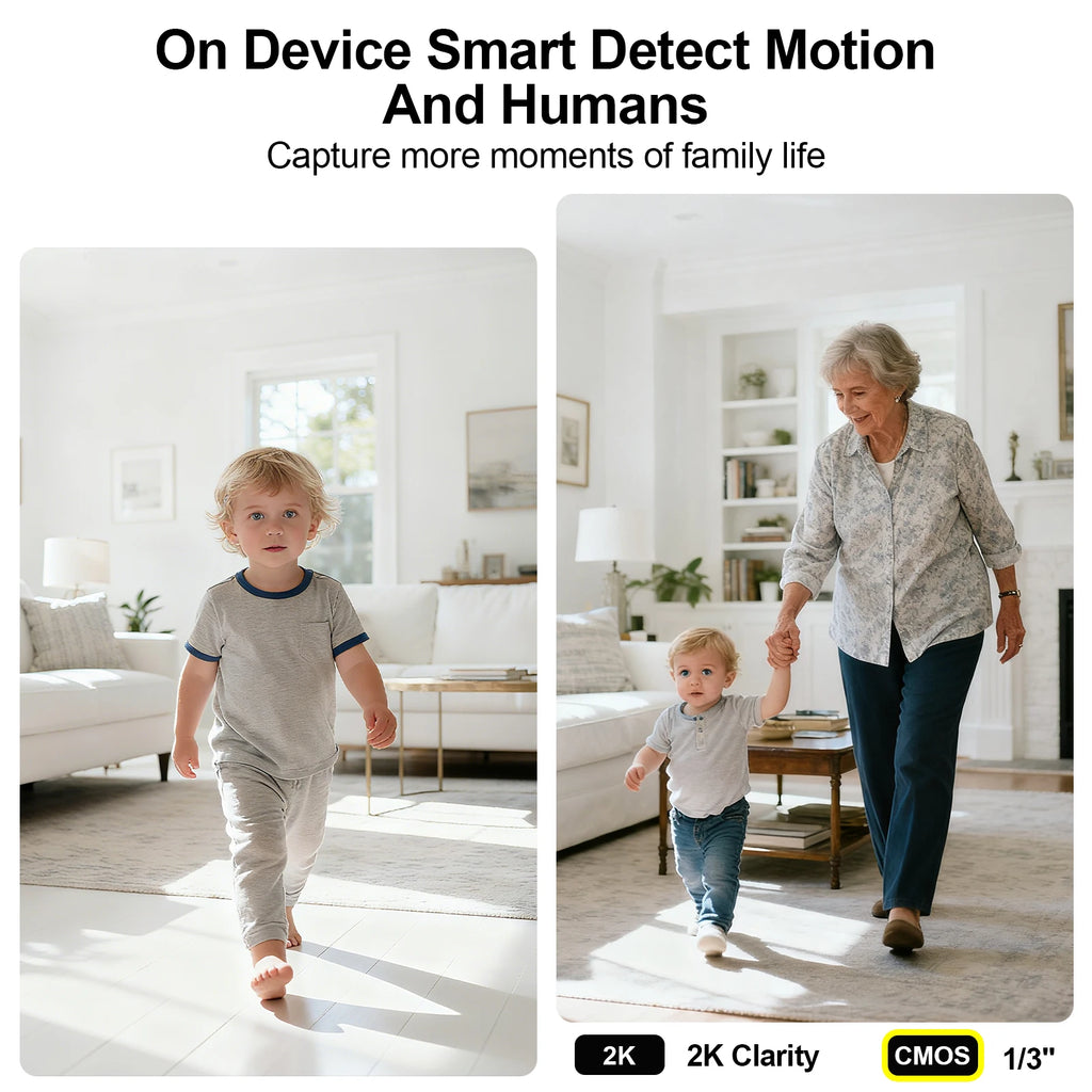ARCCTV 2K Indoor Security Camera Wireless 360° PTZ View Night Vision Home CCTV WiFi Cameras Auto Tracking Dome Pet Baby Camera