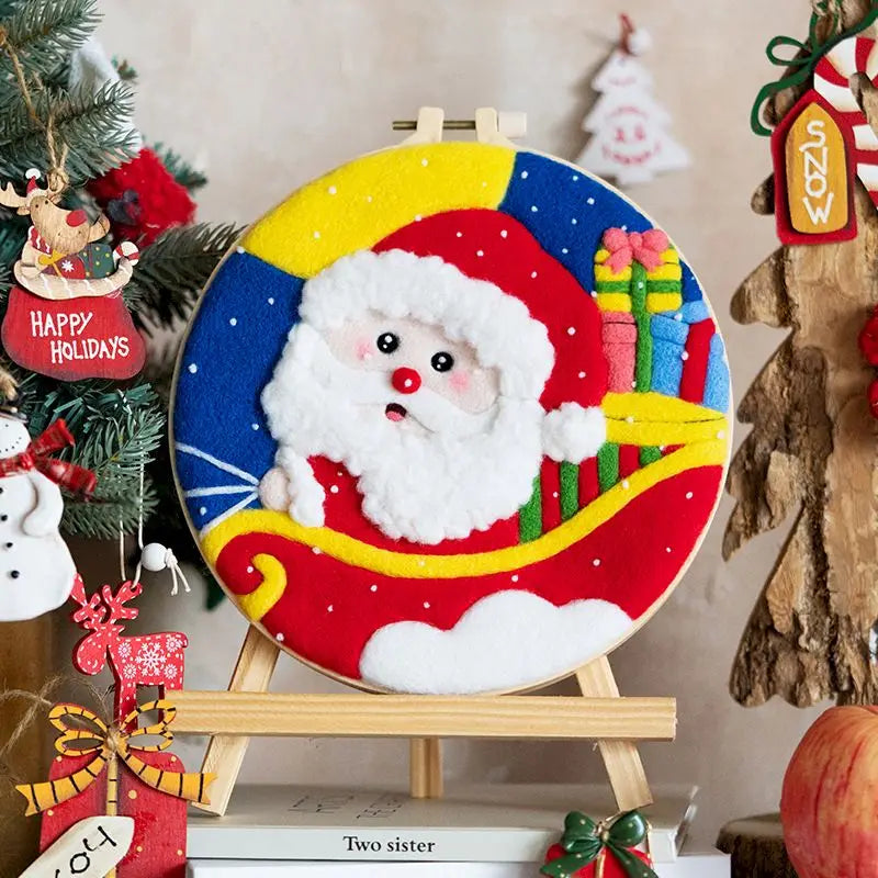 For CHENISTORY DIY Wool Felting Painting Embroidery Frame Handmade Needle Wool Painting Picture Home Decors Crafts Digital