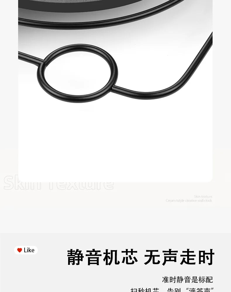 Creative Home Decorative Nordic Metal 3d Modern Minimalist Wall Clock for Living Room Office Shop