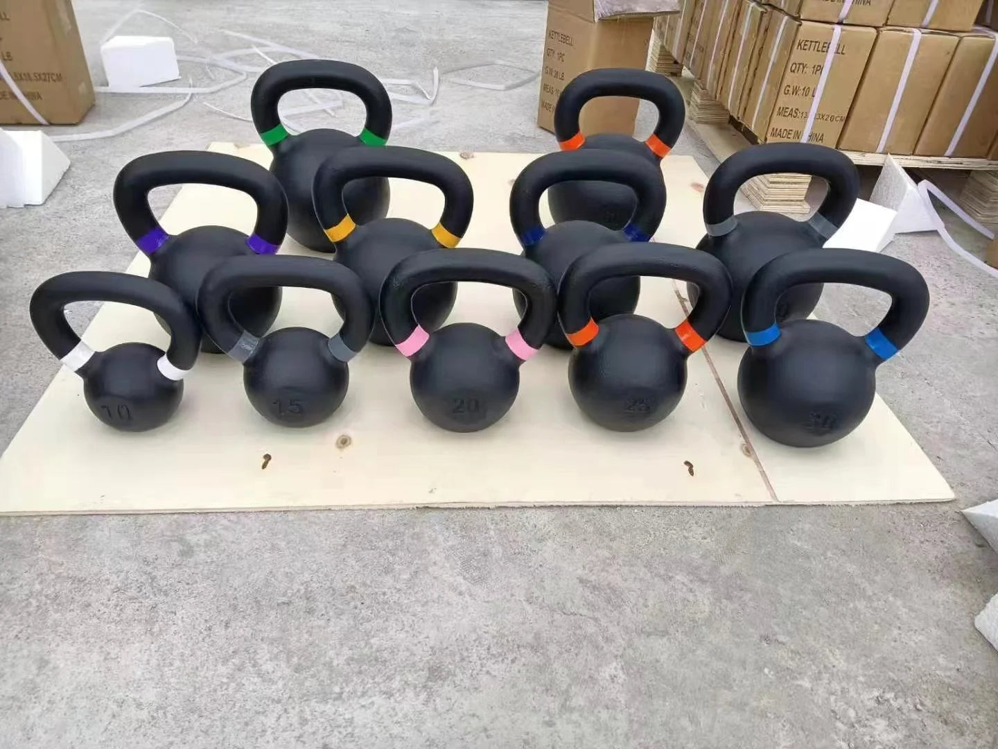 25LB Single  Kettlebell Weights Cast Iron/Kettlebells Powder Coated - Strength Training Home Gym  Full-body Exercises