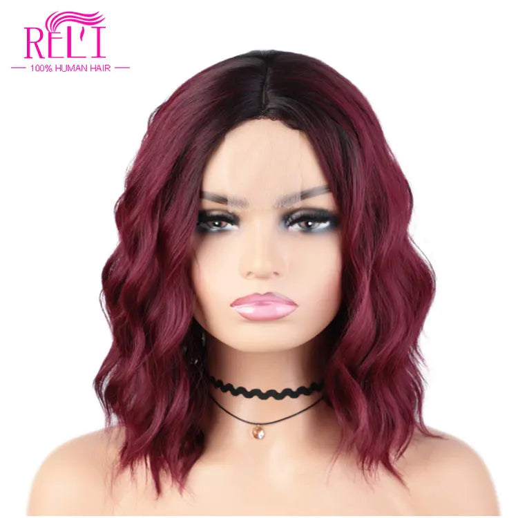 Headband Human Hair Wig None Lace Front Glueless Brazilian Virgin Hair Machine Made Headband Wig for Women