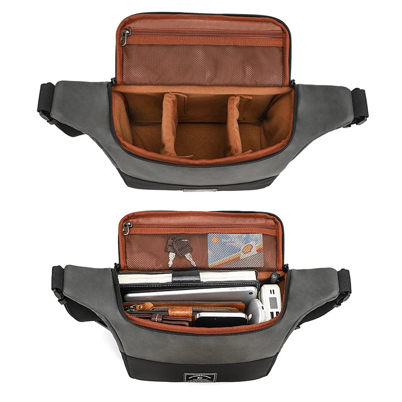KOOGER Wholesale DSLR SLR Traveler Bag Lightweight PU Leather Camera Bags for Photographer