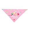 Tanpopo Hot Sale Bibs Scarf Polyester Dog Bandana Custom Wholesale Pet Birthday Party Cosplay Supplies Lovely Print Decoration