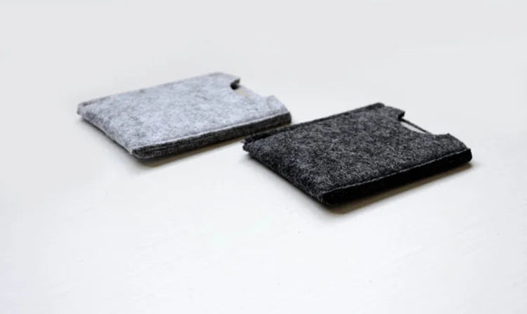 Women's Large Capacity Felt Card Holder Set Simple Fresh Style Storage Bags for Bedding and Card Storage for Living Room