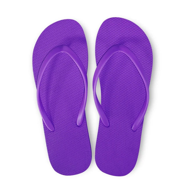 Ladies Mixed-Colour Non-Slip Waterproof Soft Rubber Flip-Flops Women's Beach Sandals for Spring Season