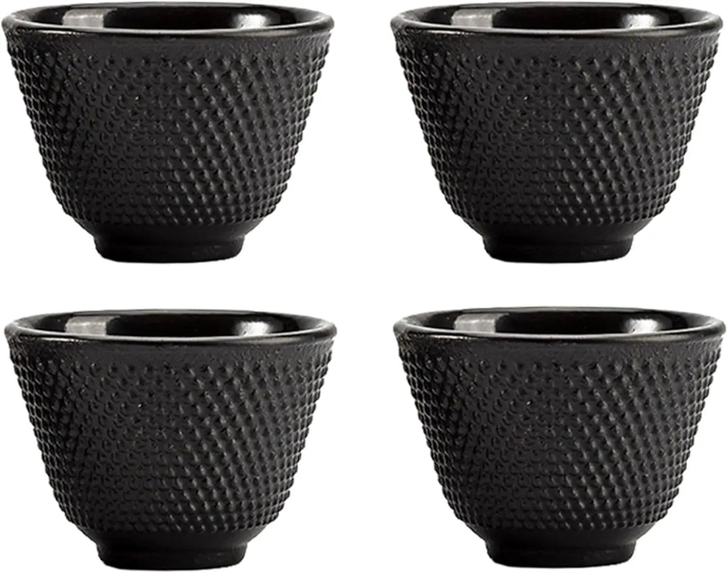 Tea Cup Black Tea Cups Japanese Cast Iron Tea Set Chinese Kung Fu Teacup Handcraft Mugs Set Enameled Interior 2oz/60ml