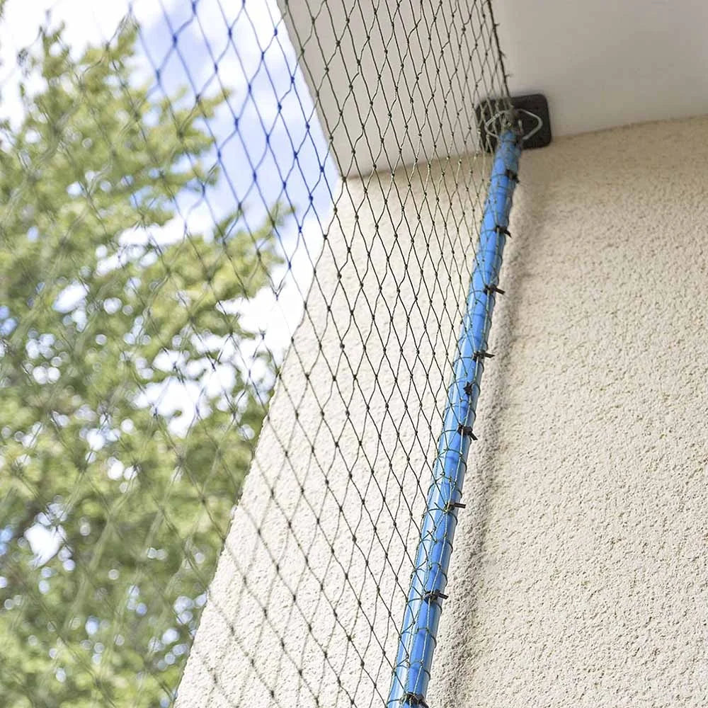 Factory Promotional Discounts 3X2M Black Cat Safety Net Breathable Nylon Animal Protection Pet Gates Pens Made Stainless Steel