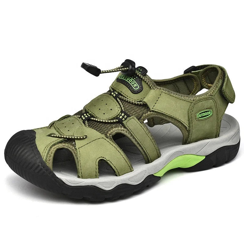 Y 38-48 Plus Size Summer Men's Sandals Outdoor River Tracing Casual Beach Shoes for Men