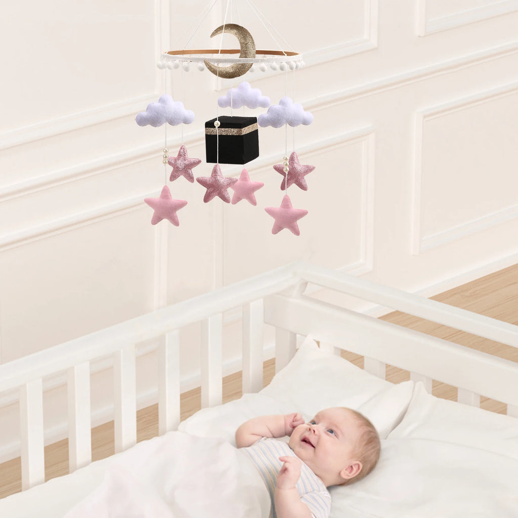 Islamic Baby Mobile for Crib Baby Kaaba Mobile Muslim Baby Mobile Quran Reciting