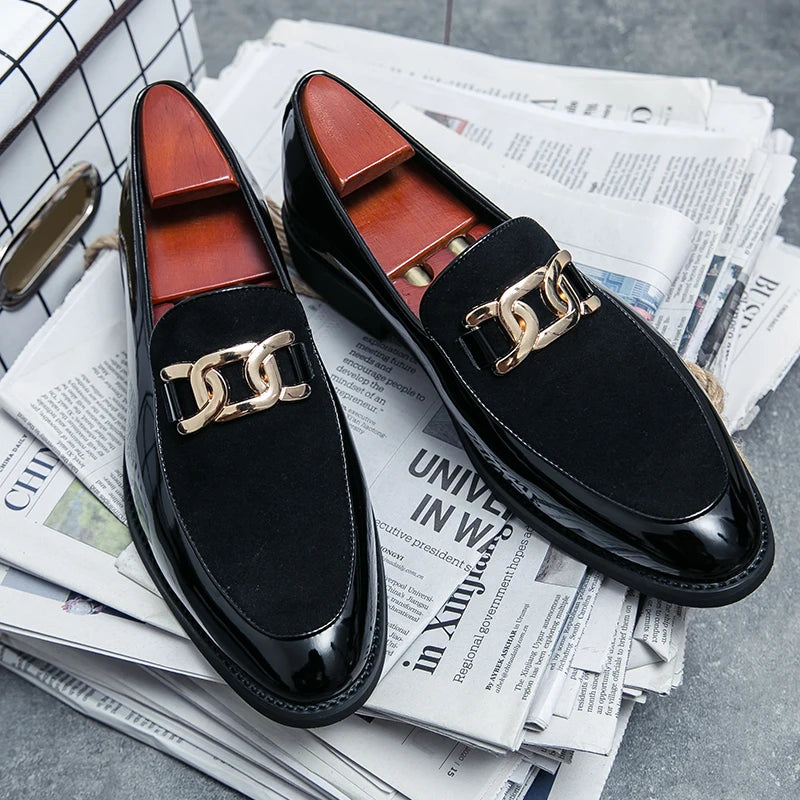 Size 37-44 Faux Suede Durable Fashion Design Lightweight Summer Casual Men Wedding Dress Shoes