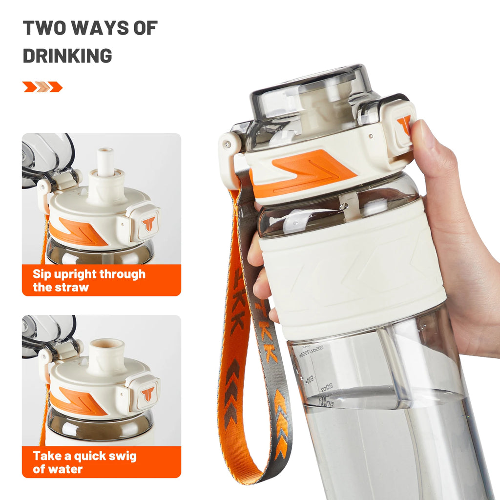Wholesale Large Capacity 600ml 800ml 1L Tritan Gym Water Bottle Customized Logo for Workouts Travel Applicable for Hiking