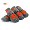 Wholesale Hot Selling 4Pcs/Set Pet Shoes & Socks Non-slip Breathable Dog Boots Microfiber Cloth Rubber With Reflective Strips
