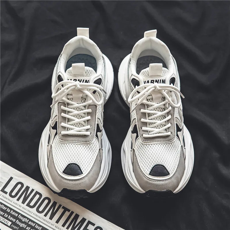 Dropshipping Custom Logo Harajuku Style Sports Shoes Men Comfortable Mesh Lining Running Sneakers for Me