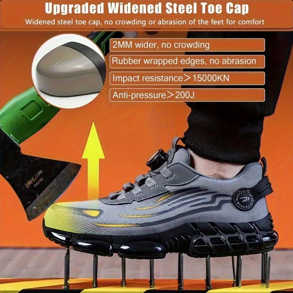 Men's Safety Shoes Are Suitable for Construction Work Leisure Sports Shoes Anti Puncture and Anti Smashing Steel Toe Shoes