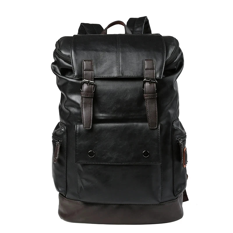 Fashion High Capacity Backpacks for Men PU  Antitheft Travel Backpack Mens Laptop Bags Business Backbag Student School Bag