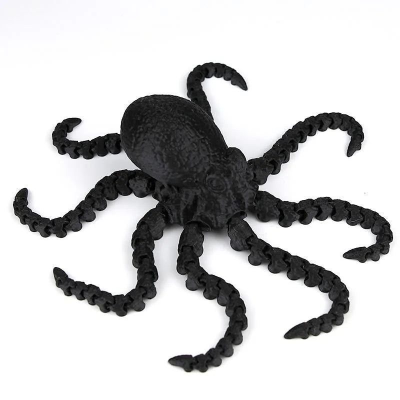 Wholesale 3D Printed Octopus Squid Animal Models with Movable Joints Customizable OEM Children's Toys Made of Plastic