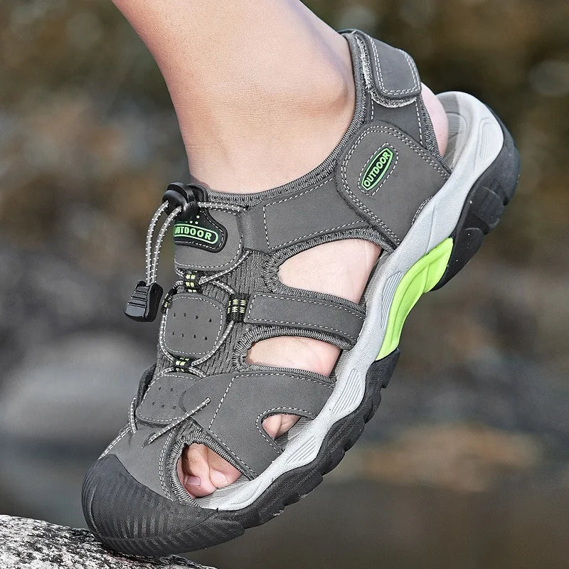 Y 38-48 Plus Size Summer Men's Sandals Outdoor River Tracing Casual Beach Shoes for Men