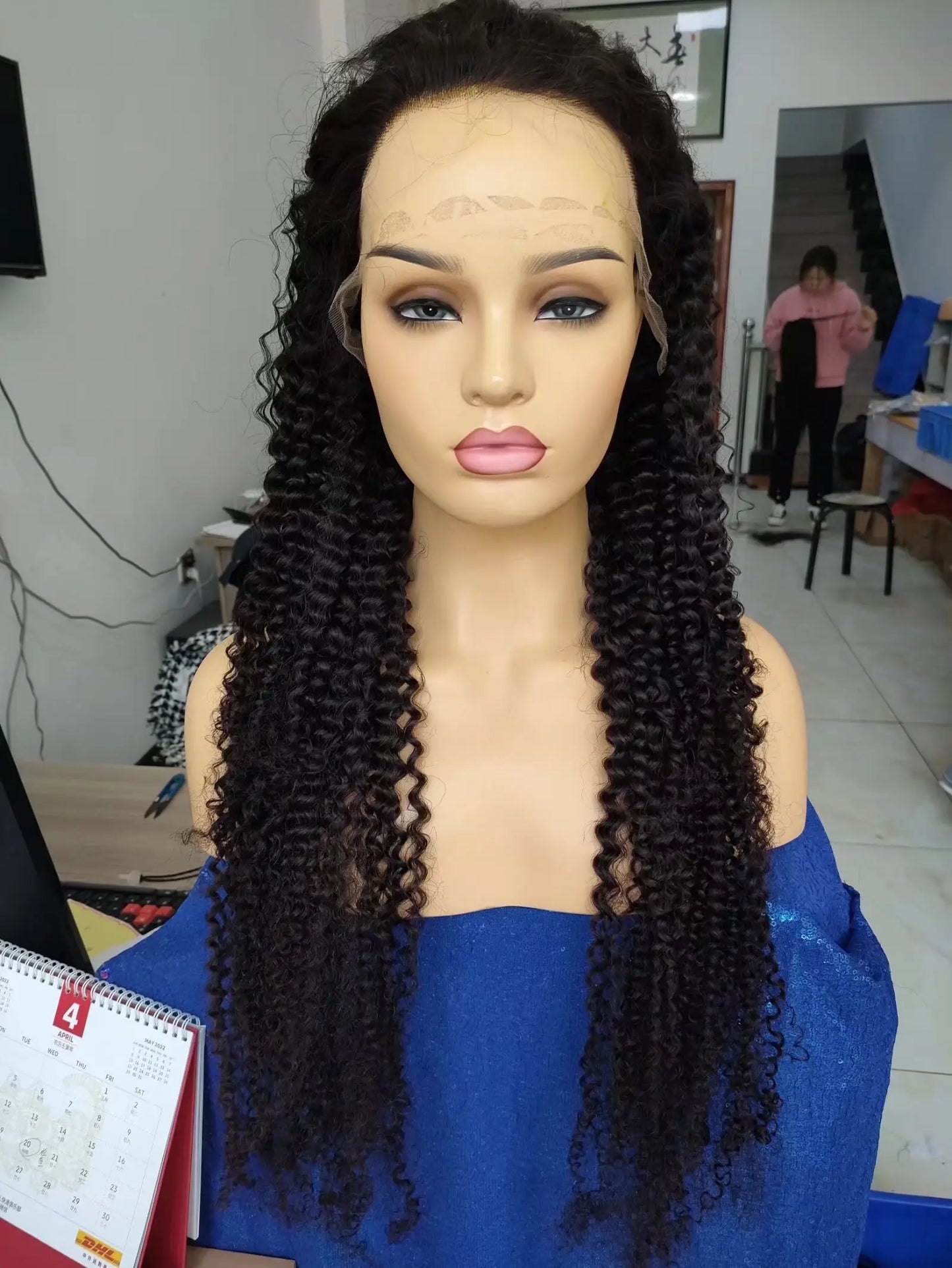 Alia Wigs Indian Curly High Quality 12a Grade Virgin Human Hair Wig Hot Selling Raw Indian Hair Wholesale Lace Front Wig