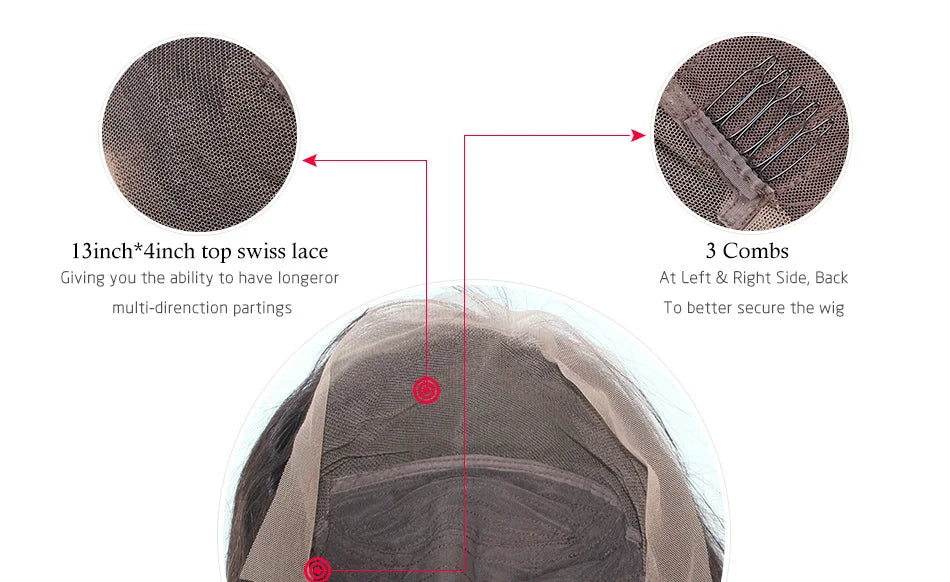 Princess Hair 13x6 HD Lace Frontal Human Hair Wigs Pre Plucked Straight Transparent Lace Front Human Hair Wigs For Women