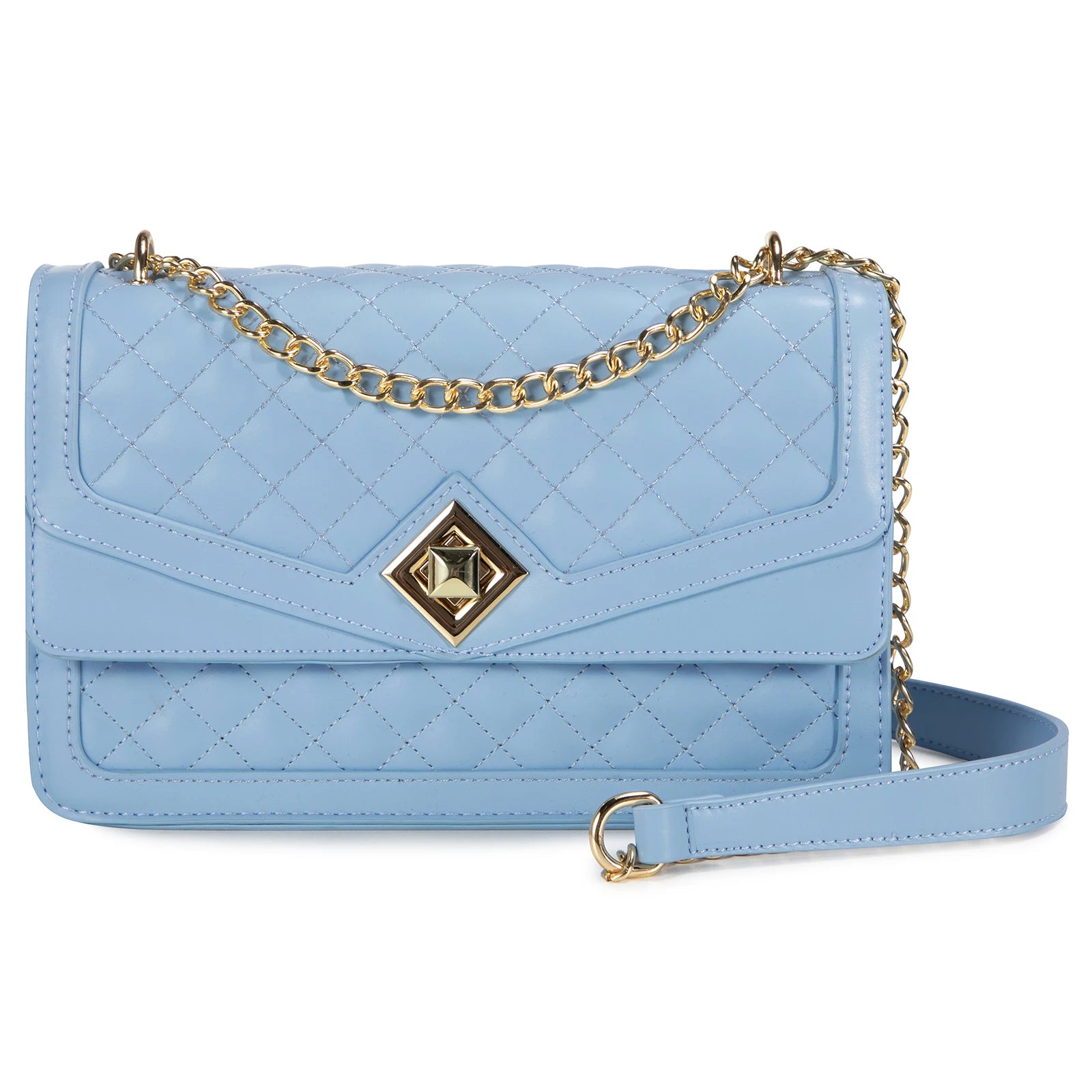LOVEVOOK 2023 Leather Quilted Sling Shoulder Bag With Chain Trendy Clutch Ladies Evening Purse Luxury Crossbody Bags for Women