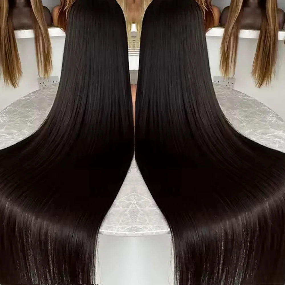 Raw Vietnamese Hair Super Double Drawn Bone Straight Lace Front Wigs Hight Quality Single Drawn Human Hair Wigs for Black Women